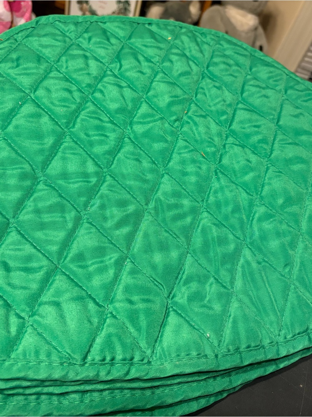 Green Quilted Women's Skirt